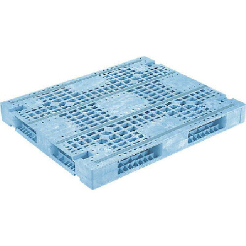 【別途送料あり】三甲（サンコー）　プラスチックパレット　８１２０７７　Ｒ４－１０１２Ｆ－４　青　【品番：R4-1012F4】