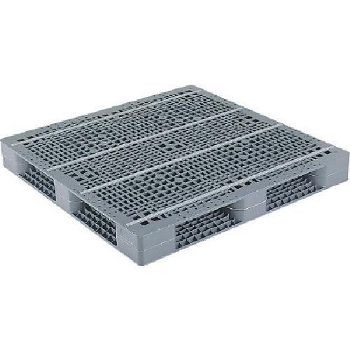 【別途送料あり】三甲（サンコー）　プラスチックパレット　８１６９０２　Ｒ４－１３１３　グレー　【品番：R4-1313】