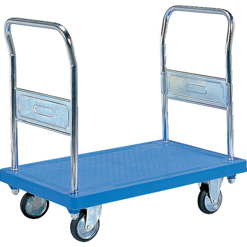 【別途送料あり】三甲(サンコー) 樹脂製運搬車 805408 ハンドカーSM(固定ハンドル・両袖タイプ) ブルー 【品番:SK-805408-03-BL】