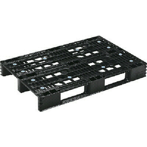 【別途貨物輸送あり】三甲（サンコー） リサイクルプラスチックパレット ８０８５００ Ｄ４－０７６１１３ 黒 【品番：SK808500】