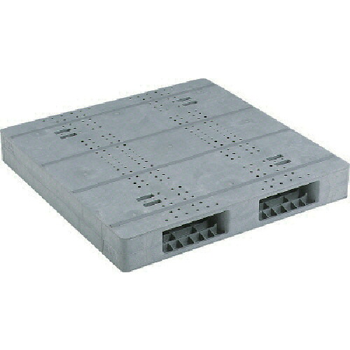【別途送料あり】三甲（サンコー）　プラスチックパレット　８１２１２８　Ｒ２－１１１１Ｆ－８ライトグレー　【品番：SK812128-01】