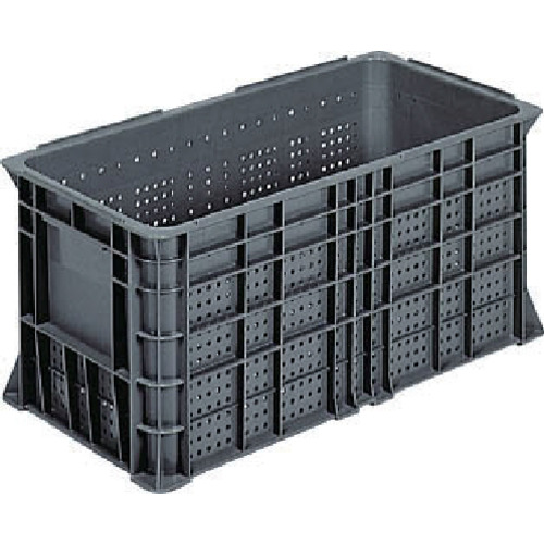 【別途送料あり】三甲（サンコー）　スタッキングコンテナー　１０６０００　サンテナーＢ＃６０Ｋ　グレー　【品番：SKB60K】