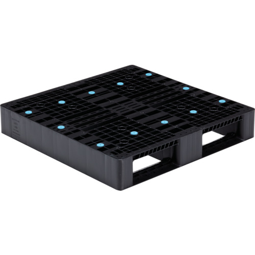 【別途貨物輸送あり】三甲（サンコー） リサイクルプラスチックパレット ８０８１０２ Ｄ２－９０９ 黒 【品番：SK-D2-909-BK】