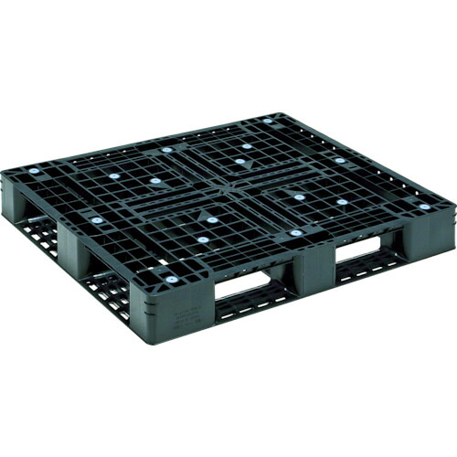 【別途貨物輸送あり】三甲（サンコー） リサイクルプラスチックパレット ８１２０４５ Ｄ４－１０１２－５黒 【品番：SK-D4-1012-5-BK】