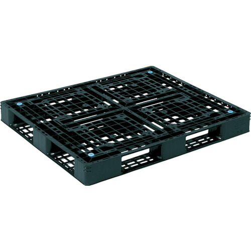 【別途貨物輸送あり】三甲（サンコー） リサイクルプラスチックパレット ８１２５０８ Ｄ４ー１０１２－６ 黒いこと 【品番：SK-D4-1012-6-BK】