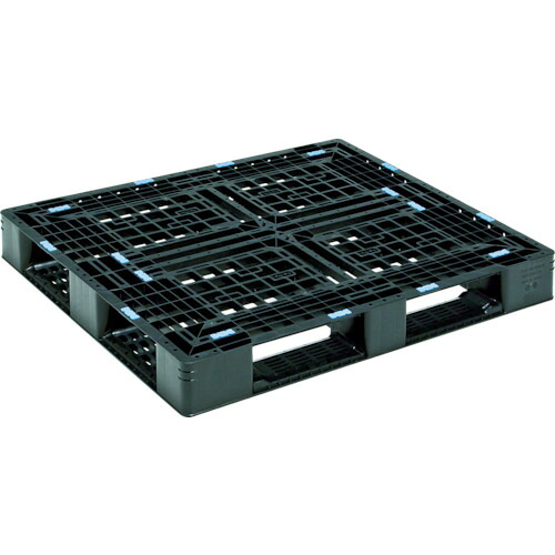 【別途貨物輸送あり】三甲（サンコー） リサイクルプラスチックパレット ８１２２５９ Ｄ４－１０１２－８黒いこと 【品番：SK-D4-1012-8-BK】