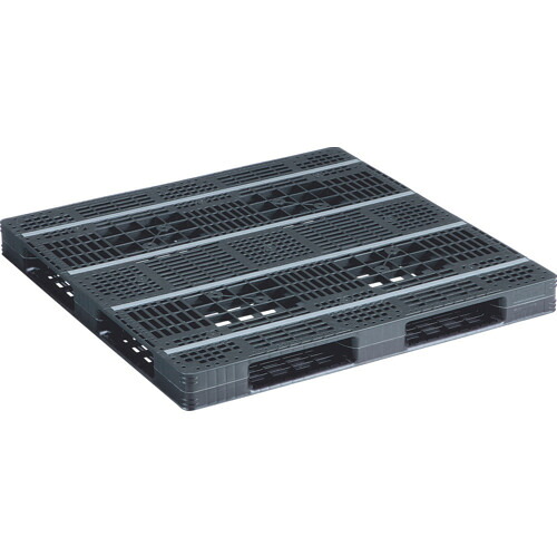 【別途貨物輸送あり】三甲（サンコー） リサイクルプラスチックパレット ８１２２０９ Ｄ４－１１１１－１０黒 【品番：SK-D4-1111-10-BK】
