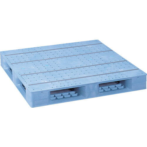 【別途送料あり】三甲（サンコー）　プラスチックパレット　８１２１５２　Ｄ４－１１１１Ｆ－３青　【品番：SK-D4-1111F-3-BL】