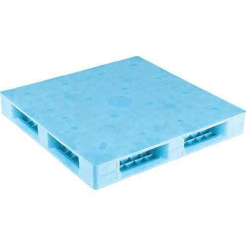 【別途送料あり】三甲（サンコー）　プラスチックパレット　８１２１５２　Ｄ４－１１１１Ｆ青　【品番：SK-D4-1111F-BL】