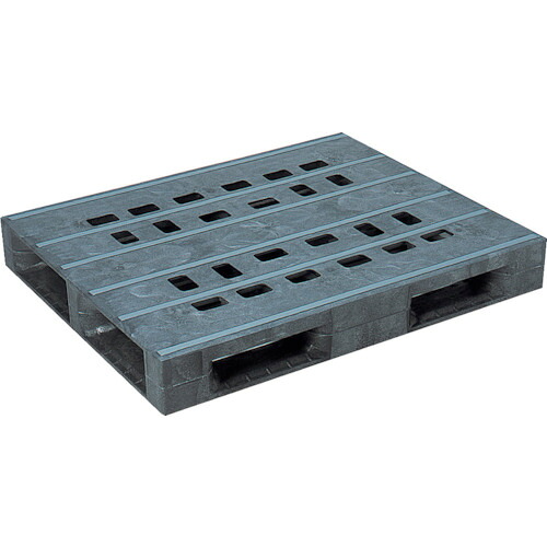 【別途送料あり】三甲（サンコー）　プラスチックパレット　８１０００５　Ｄ４&minus;９１１Ｆ　グレー　【品番：SK-D4-911F-GL】｜住設プロ　店