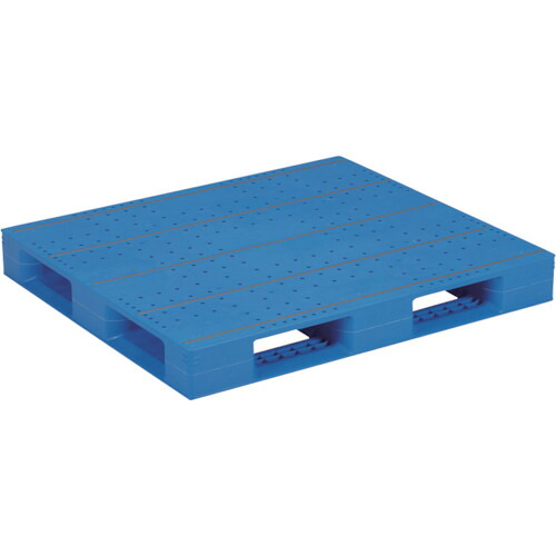 【別途送料あり】三甲（サンコー）　プラスチックパレット　８４０１２４　ＬＸ－１０６１２０Ｄ４　ブルー　【品番：SK-LX-106120D4-BL】