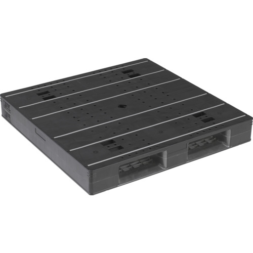【別途送料あり】三甲（サンコー）　リサイクルプラスチックパレット　８４０００３　ＬＸ－１１１１Ｄ２黒　【品番：SK-LX-1111D2-BK】