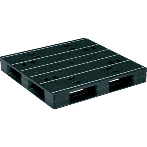 【別途送料あり】三甲（サンコー）　リサイクルプラスチックパレット　８４０００１　ＬＸ－１１１１Ｄ４ブラック　【品番：SK-LX-1111D4-BK】