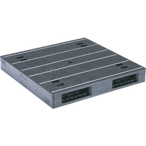 【別途送料あり】三甲（サンコー）　リサイクルプラスチックパレット　８４００１６　ＬＸ－１１１１Ｒ２－２黒　【品番：SK-LX-1111R2-2-BK】