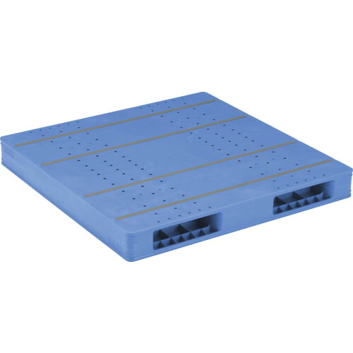 【別途送料あり】三甲（サンコー）　プラスチックパレット　８４００８１　ＬＸ－１１１１Ｒ２－５　ブルー　【品番：SK-LX-1111R2-5-BL】