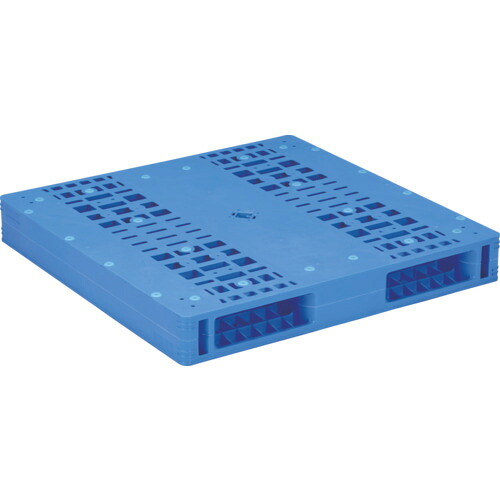 【別途送料あり】三甲（サンコー）　プラスチックパレット　８４００８２　ＬＸ－１１１１Ｒ２－６　ブルー　【品番：SK-LX-1111R2-6-BL】