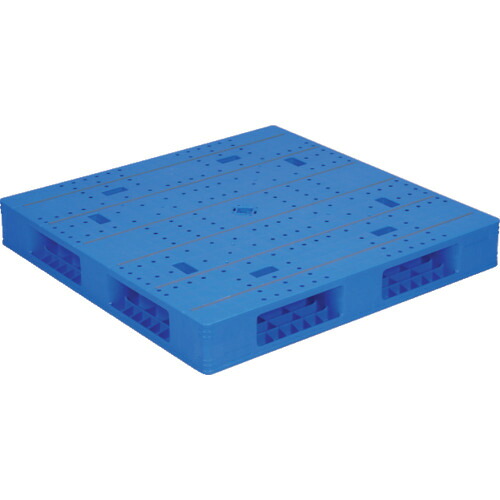 【別途送料あり】三甲(サンコー) プラスチックパレット 840063 LX−1111R4−2青 【品番:SK-LX-1111R4-2-BL】|住設プロ 店