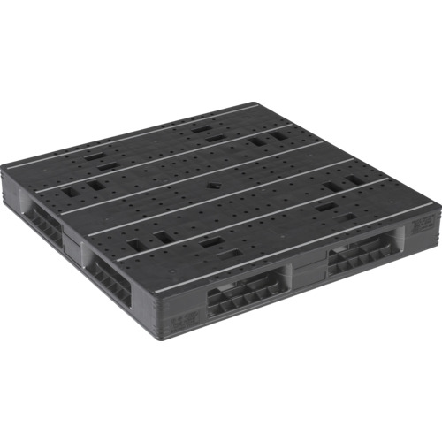 【別途送料あり】三甲（サンコー）　リサイクルプラスチックパレット　８４００１４　ＬＸ&minus;１１１１Ｒ４黒　【品番：SK-LX-1111R4-BK】｜住設プロ　店