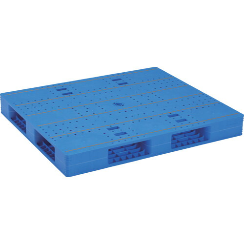【別途送料あり】三甲（サンコー）　プラスチックパレット　８４００５４　ＬＸ－１１１３Ｒ４－２青　【品番：SK-LX-1113R4-2-BL】