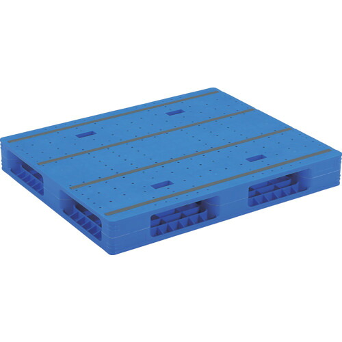 【別途送料あり】三甲（サンコー）　プラスチックパレット　８４００５１　ＬＸ－９１１Ｒ４－２青　【品番：SK-LX-911R4-2-BL】