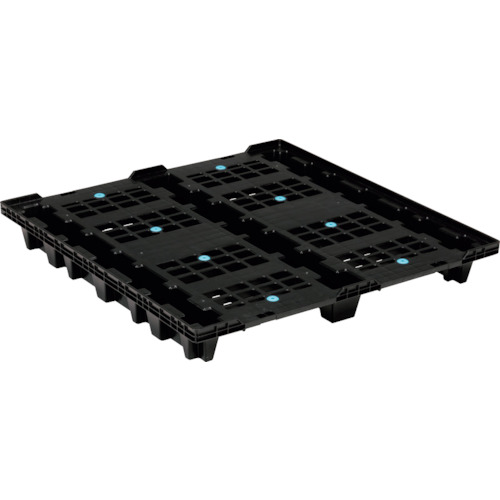 【別途貨物輸送あり】三甲（サンコー） リサイクルプラスチックパレット ８１４００３ Ｎ２－１０７１０７ 黒いこと 【品番：SK-N2-107107-BK】