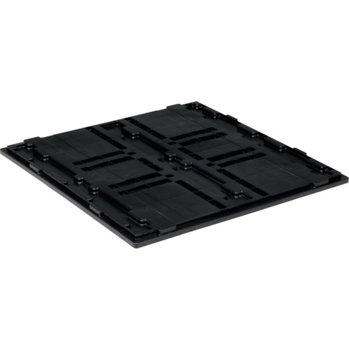 【別途貨物輸送あり】三甲（サンコー） リサイクルプラスチックパレットフタ ８１４３０８ Ｎ２－１０７１０７黒いこと 【品番：SK-N2-107107-F-BK】