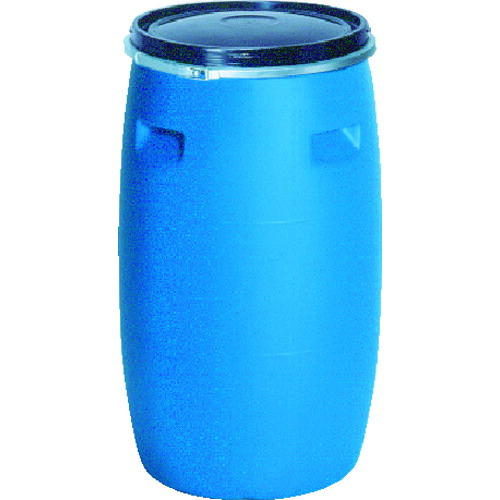 【別途貨物輸送あり】三甲（サンコー） プラスチックドラムオープンタイプ ８５００１１ ＰＤＯ２００Ｌ－１青碧 【品番：SKPDO-200L-1-BL】
