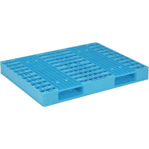 【別途送料あり】三甲（サンコー）　プラスチックパレット　８１５４０８　Ｒ２－１１１４－５青　【品番：SK-R2-1114-5-BL】