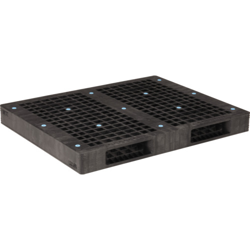 【別途送料あり】三甲（サンコー）　プラスチックパレット　８１３２０６　Ｒ２－１１５１４５Ｆ　ブラック　【品番：SK-R2-115145F-BK】