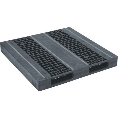 【別途貨物輸送あり】三甲（サンコー） リサイクルプラスチックパレット ８１６９１６ Ｒ２－１３１３Ｆ－３黒 【品番：SK-R2-1313F-3-BK】