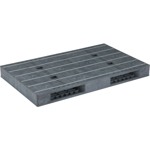 【別途貨物輸送あり】三甲（サンコー） リサイクルプラスチックパレット ８１４４２７ Ｒ２－１５０９Ｆ－２黒 【品番：SK-R2-1509F-2-BK】