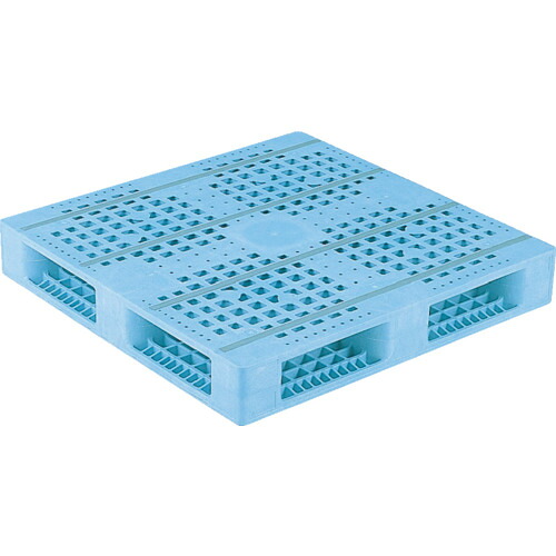 【別途送料あり】三甲（サンコー）　プラスチックパレット　８１０００８　Ｒ４－１０１０Ｆ青　【品番：SK-R4-1010F-BL】