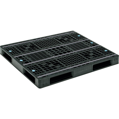 【別途送料あり】三甲（サンコー）　リサイクルプラスチックパレット　８１２０３２　Ｒ４－１０１２－４黒　【品番：SK-R4-1012-4-BK】