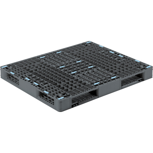 【別途貨物輸送あり】三甲（サンコー） リサイクルプラスチックパレット ８０８８７０ Ｒ４－１０１２－５黒 【品番：SK-R4-1012-5-BK】