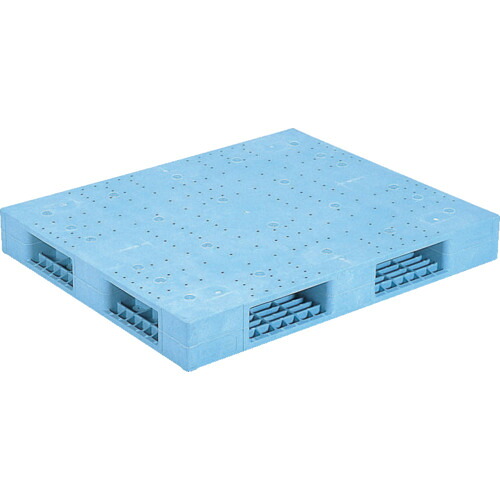 【別途送料あり】三甲（サンコー）　プラスチックパレット　８１２０５５　Ｒ４－１０１２Ｆ－２青　【品番：SK-R4-1012F-2-BL】