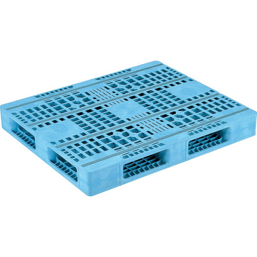【別途送料あり】三甲（サンコー）　プラスチックパレット　８１２０７２　Ｒ４－１０１２Ｆ－３青　【品番：SK-R4-1012F-3-BL】