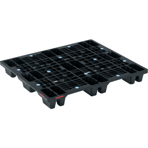 【別途貨物輸送あり】三甲（サンコー） リサイクルプラスチックパレット ８１０６００ ＳＮ４－０９７１１０黒 【品番：SK-SN4-097110-BK】