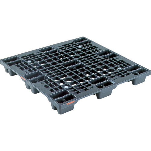 【別途貨物輸送あり】三甲（サンコー） リサイクルプラスチックパレット ８１２１３６ ＳＮ４－１１１１黒 【品番：SK-SN4-1111-BK】