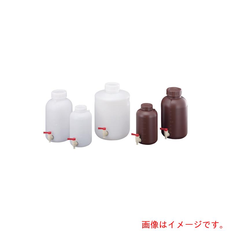 サンプラテック ＰＥ広口下口水道の栓付瓶 ２０Ｌ 【品番：02097】