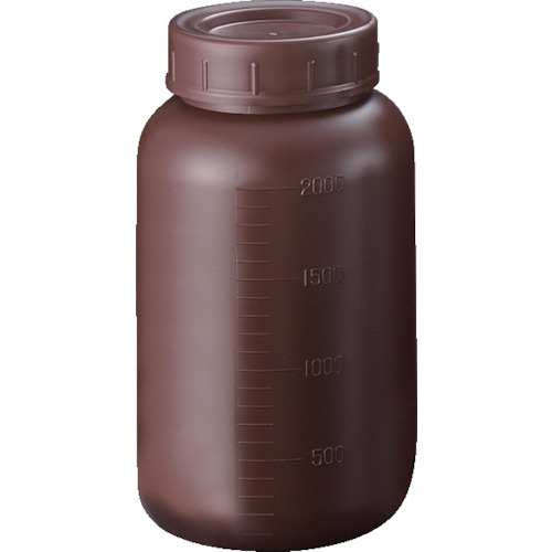 サンプラテック ＰＥ広口遮光瓶 ２Ｌ （３０個入） 【品番：02914C】