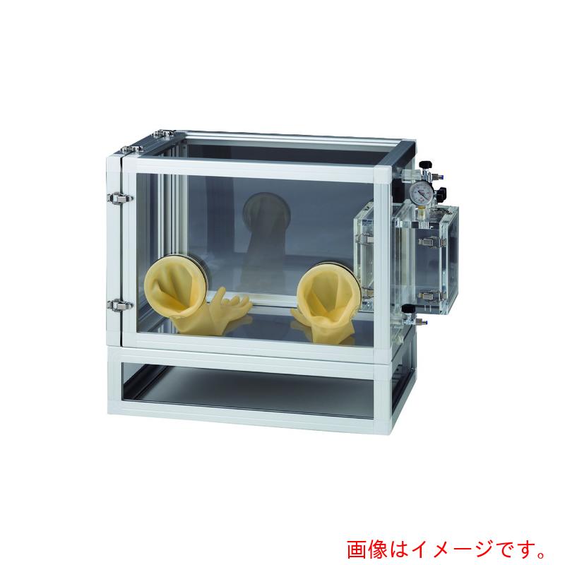 【別途送料あり】サンプラテック　グローブボックス（アルミフレーム式）パスボックス付　ＡＬＧＢ－ＳＵＳ１０００型　【品番：27895】