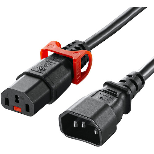 サンワサプライ（SANWA SUPPLY）　抜け防止ロック式電源コード　ロックプラス（０．５ｍ）　【品番：APW15-C14C13LP-5】