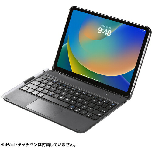 サンワサプライ（SANWA SUPPLY）　１０．９インチｉＰａｄ専用ケース付きキーボード　タッチパッド内蔵　【品番：SKB-BTIPAD3BK】