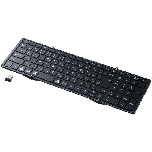 サンワサプライ（SANWA SUPPLY）　ワイヤレス折りたたみフルキーボード　【品番：SKB-WL35BK】