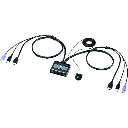 サンワサプライ（SANWA SUPPLY） ＨＤＭＩ相応う手元取り替えっこ付き添い人マイコン自動小銃うつり変わり器（２：１） 【品番：SW-KVM2WHU】