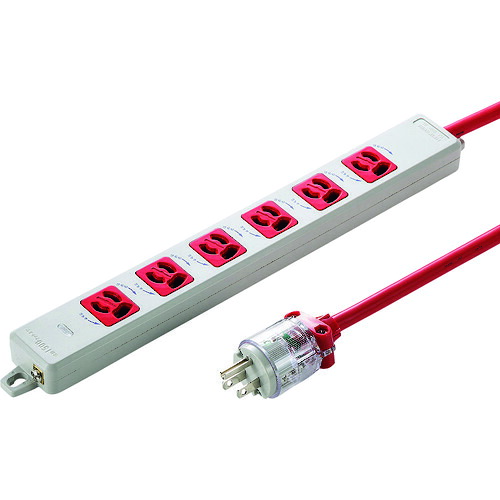 サンワサプライ（SANWA SUPPLY）　医用接地プラグ付き電源タップ　【品番：TAP-HPM6-3R】