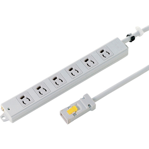 サンワサプライ(SANWA SUPPLY) 工事物件タップ 抜け止めコンセントグレー コード長さ5m 【品番:TAP-KH6-5】