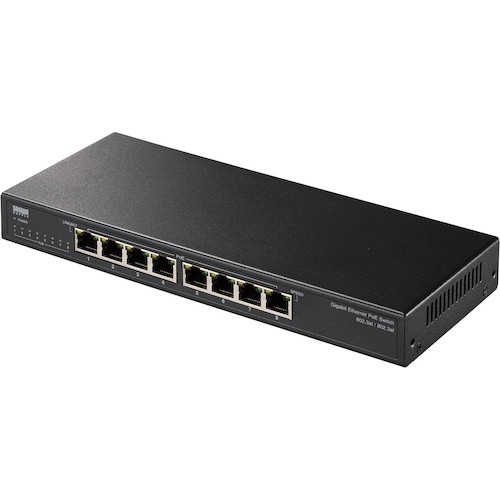 サンワサプライ（SANWA SUPPLY） ギガビット相応うＰｏＥスイッチングこしき（８界面） 【品番：ローカルエリアネットワーク-GIGAPOE82】