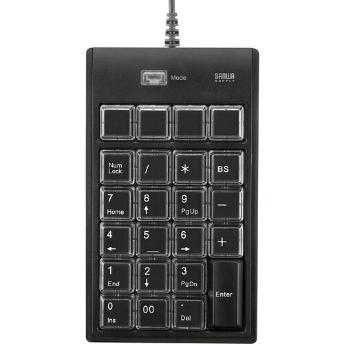 サンワサプライ（SANWA SUPPLY）　プログラマブルテンキー　【品番：NT-19UH2BKN2】