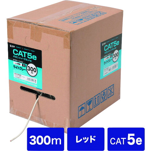 サンワサプライ（SANWA SUPPLY） カテゴリ５ｅＵＴＰ単線ケーブルのみ 【品番：KB-T5-CB300RN】